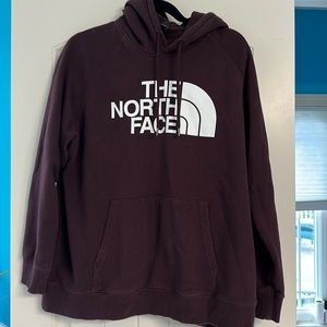 The north face burgundy hoodie